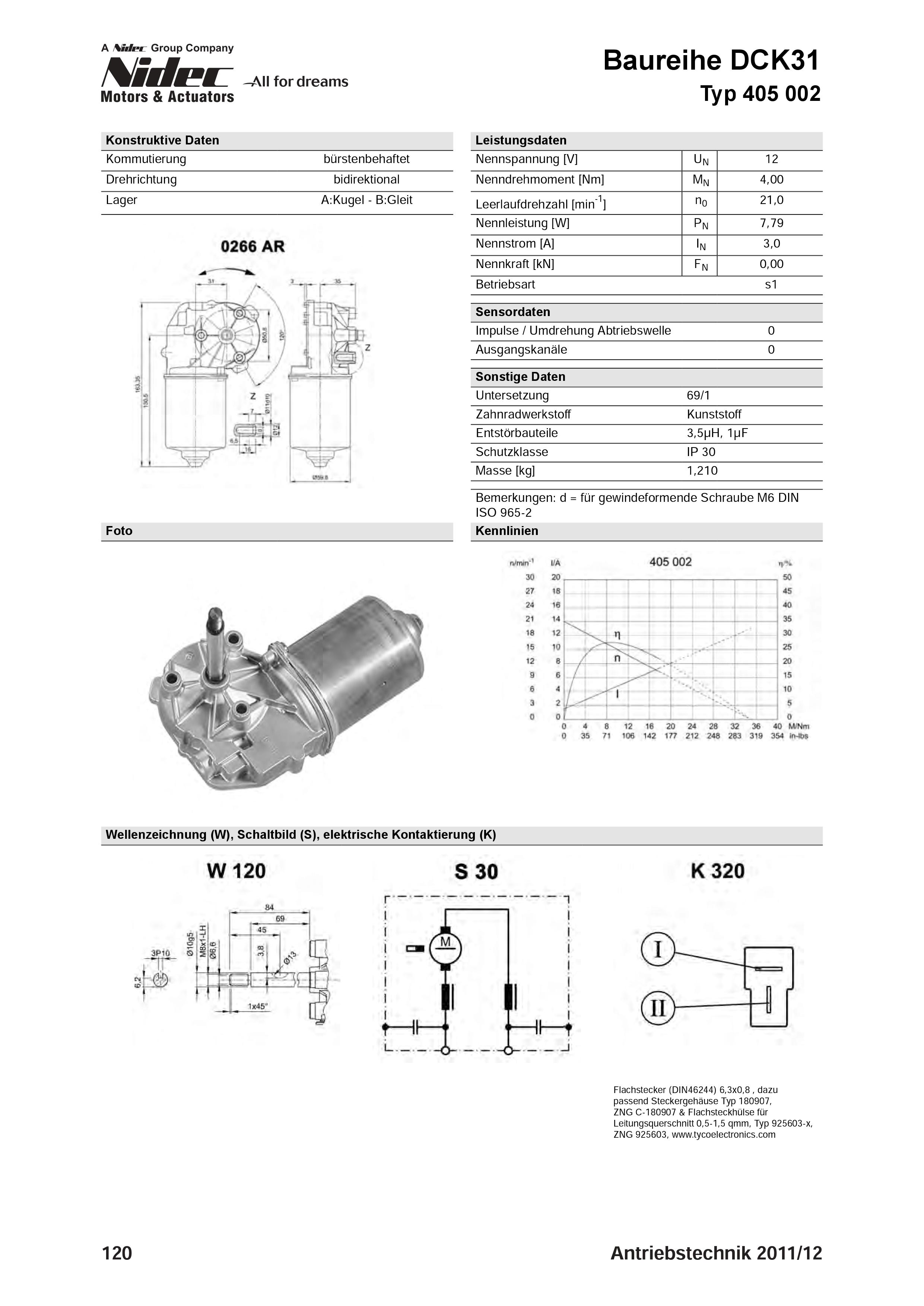 Nidec/Valeo405 002型号电机